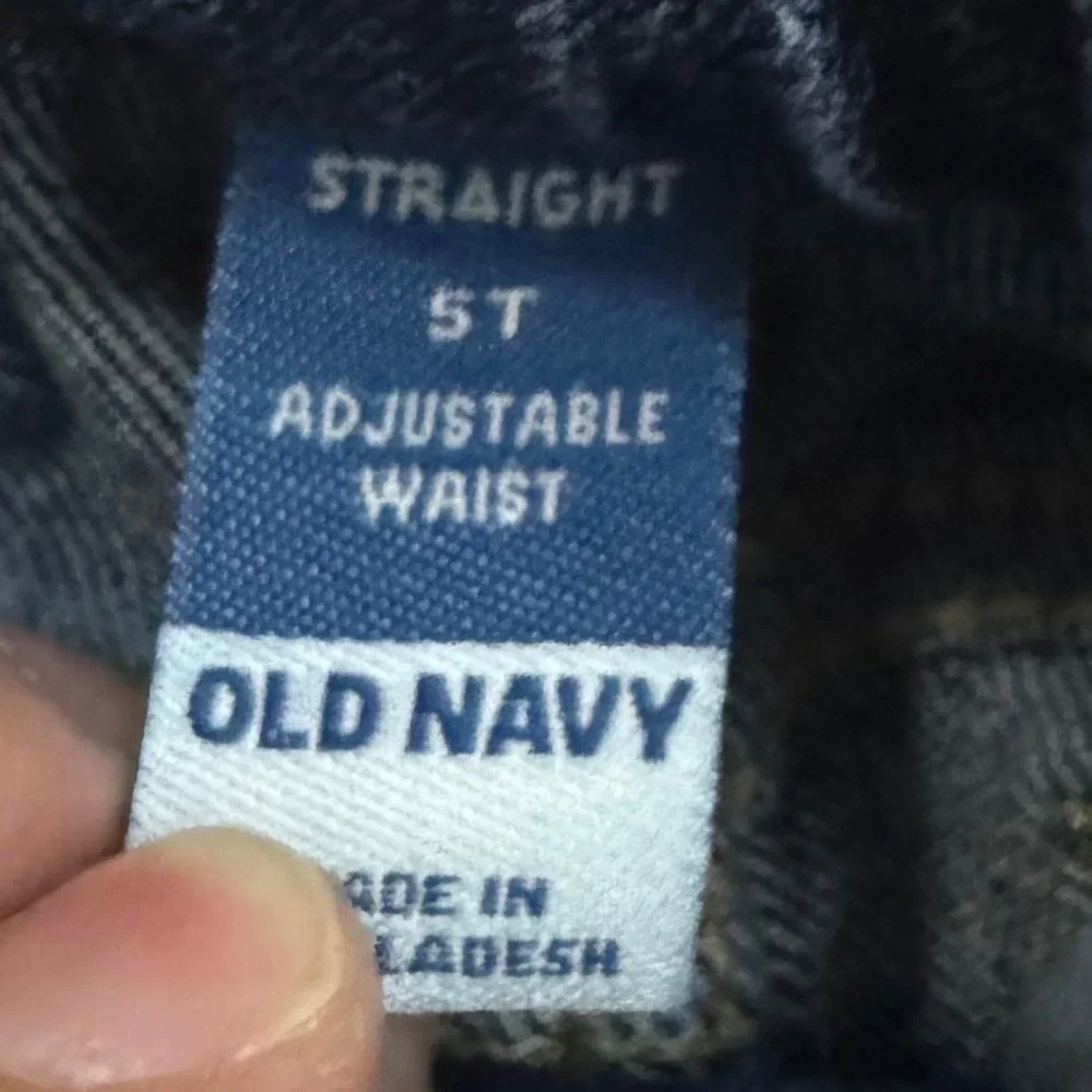 Old Navy Boys 5T Jeans Bundle Baggy Carpenter & Straight Leg Blue Denim 2 Pack